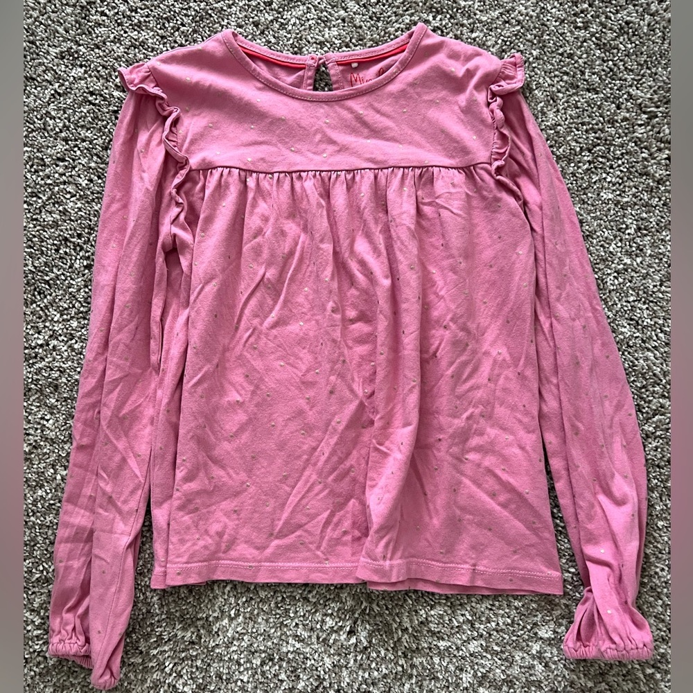 Mini Boden Floaty Printed Ruffle Top, Girls 7-8y